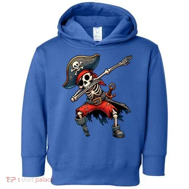 Dabbing Skeleton Pirate Toddler Hoodie
