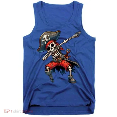 Dabbing Skeleton Pirate Tank Top