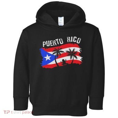 Distressed Style Puerto Rico Frog Gift Design Puerto Rico! Toddler Hoodie