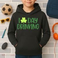Drinking St Patricks Day, Funny St Patricks Day, St Patricks Day Kids Hoodie thumb 2