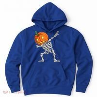Dabbing Skeleton Pumpkin Boys Halloween Shirts, Dab Dance Hoodie thumb 0