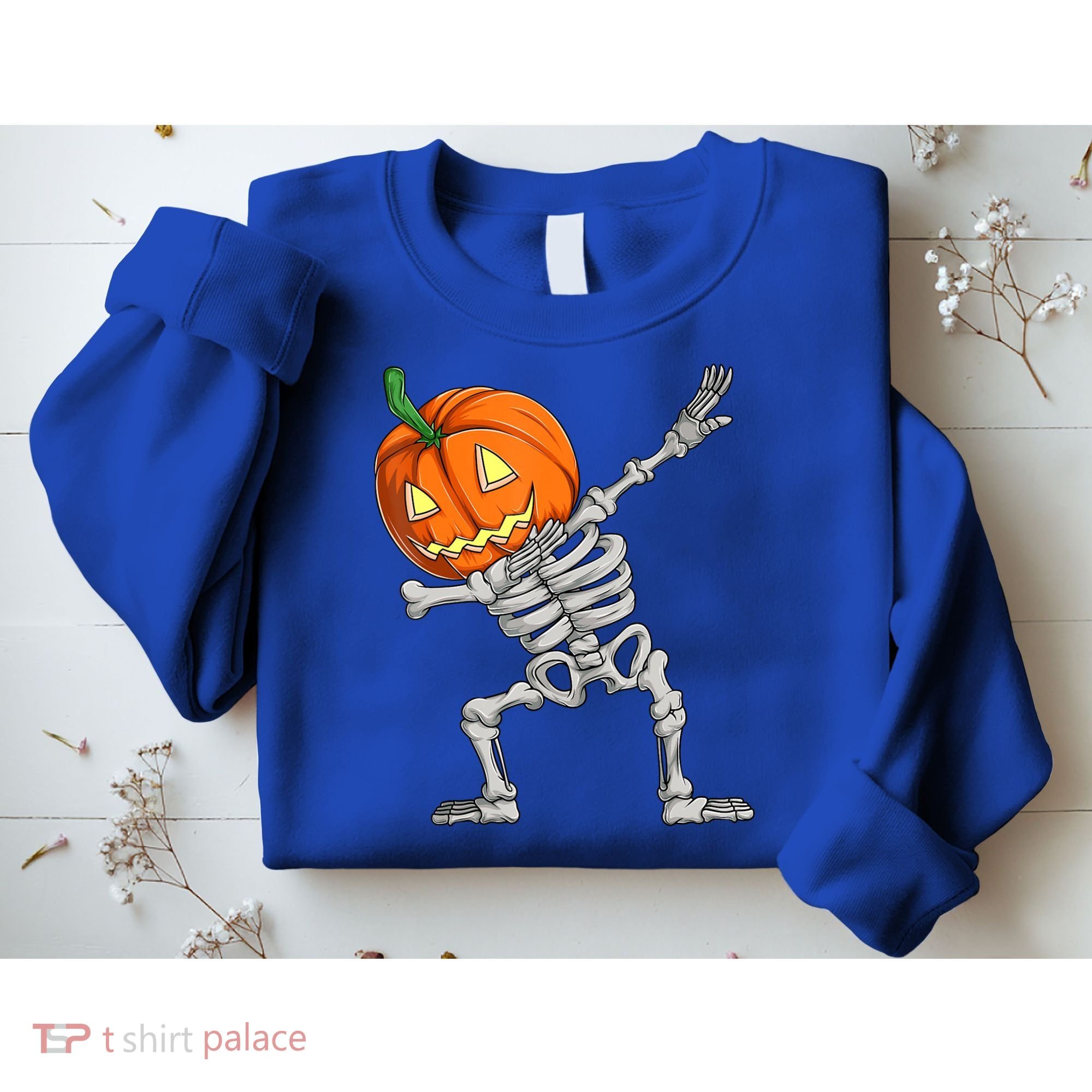 Dabbing Skeleton Pumpkin Boys Halloween Shirts, Dab Dance Sweatshirt