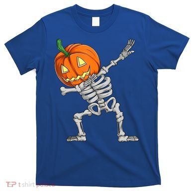 Dabbing Skeleton Pumpkin Boys Halloween Shirts, Dab Dance T-Shirt