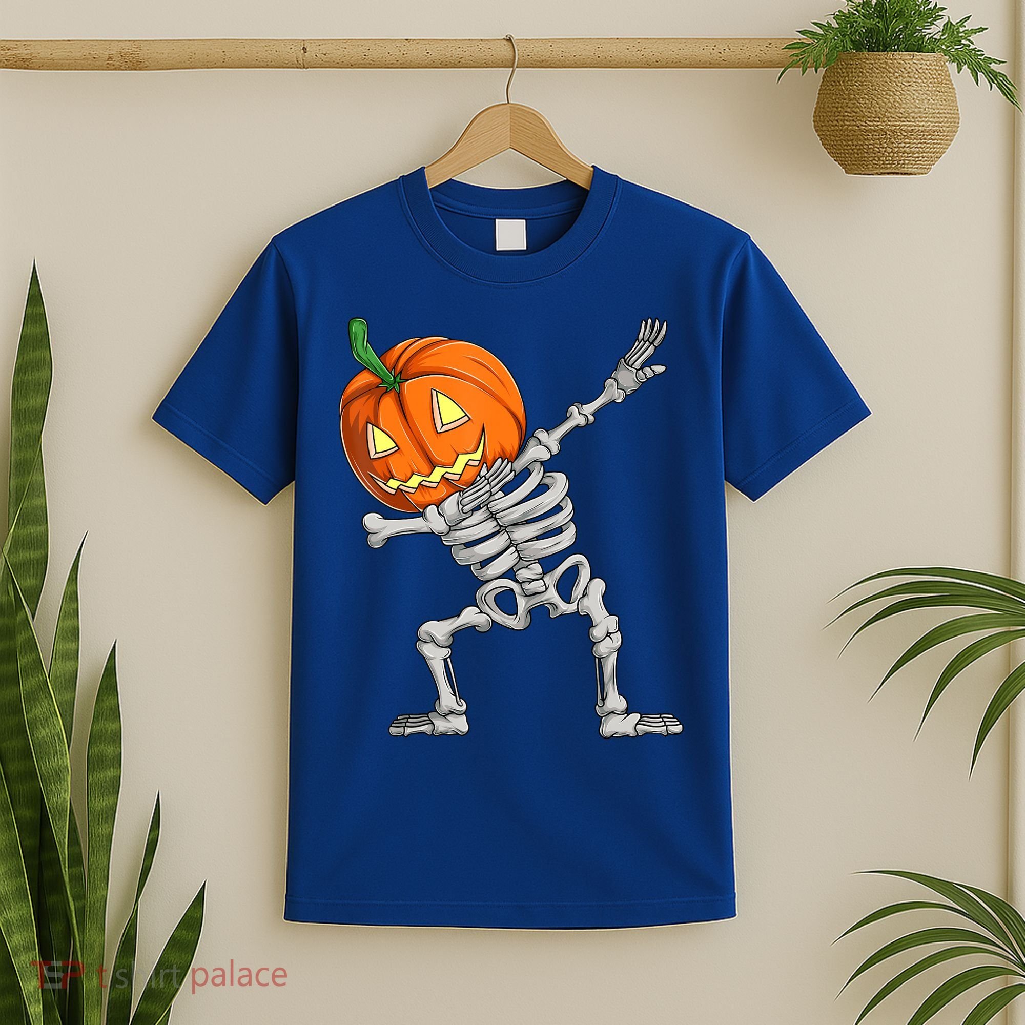 Dabbing Skeleton Pumpkin Boys Halloween Shirts, Dab Dance T-Shirt