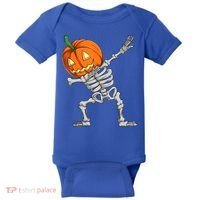 Dabbing Skeleton Pumpkin Boys Halloween Shirts, Dab Dance Baby Bodysuit thumb 0