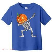Dabbing Skeleton Pumpkin Boys Halloween Shirts, Dab Dance Toddler T-Shirt thumb 0