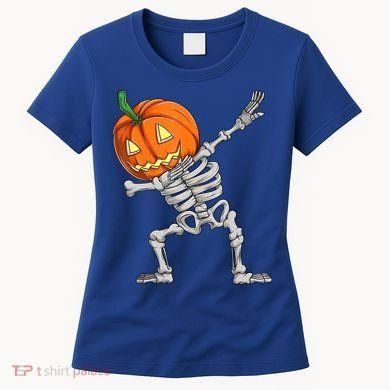 Dabbing Skeleton Pumpkin Boys Halloween Shirts, Dab Dance Women's T-Shirt