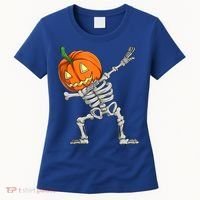 Dabbing Skeleton Pumpkin Boys Halloween Shirts, Dab Dance Women's T-Shirt thumb 0