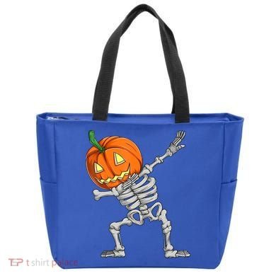 Dabbing Skeleton Pumpkin Boys Halloween Shirts, Dab Dance Tote Bag