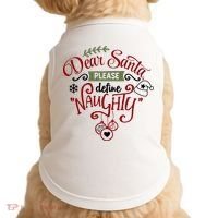 Dear Santa Please Define Naughty Funny Xmas Doggie Tank thumb 0