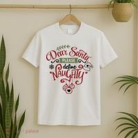 Dear Santa Please Define Naughty Funny Xmas T-Shirt thumb 2