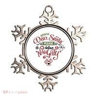 Dear Santa Please Define Naughty Funny Xmas Ornament thumb 0
