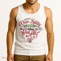 Dear Santa Please Define Naughty Funny Xmas Tank Top thumb 3