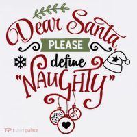 Dear Santa Please Define Naughty Funny Xmas Tank Top thumb 6