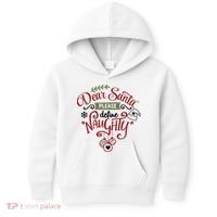 Dear Santa Please Define Naughty Funny Xmas Kids Hoodie thumb 0