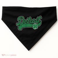 Detroit St. Patrick's Day Shamrock Saint Paddy's Irish USA-Made Doggie Bandana thumb 0