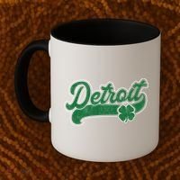 Detroit St. Patrick's Day Shamrock Saint Paddy's Irish Coffee Mug thumb 2