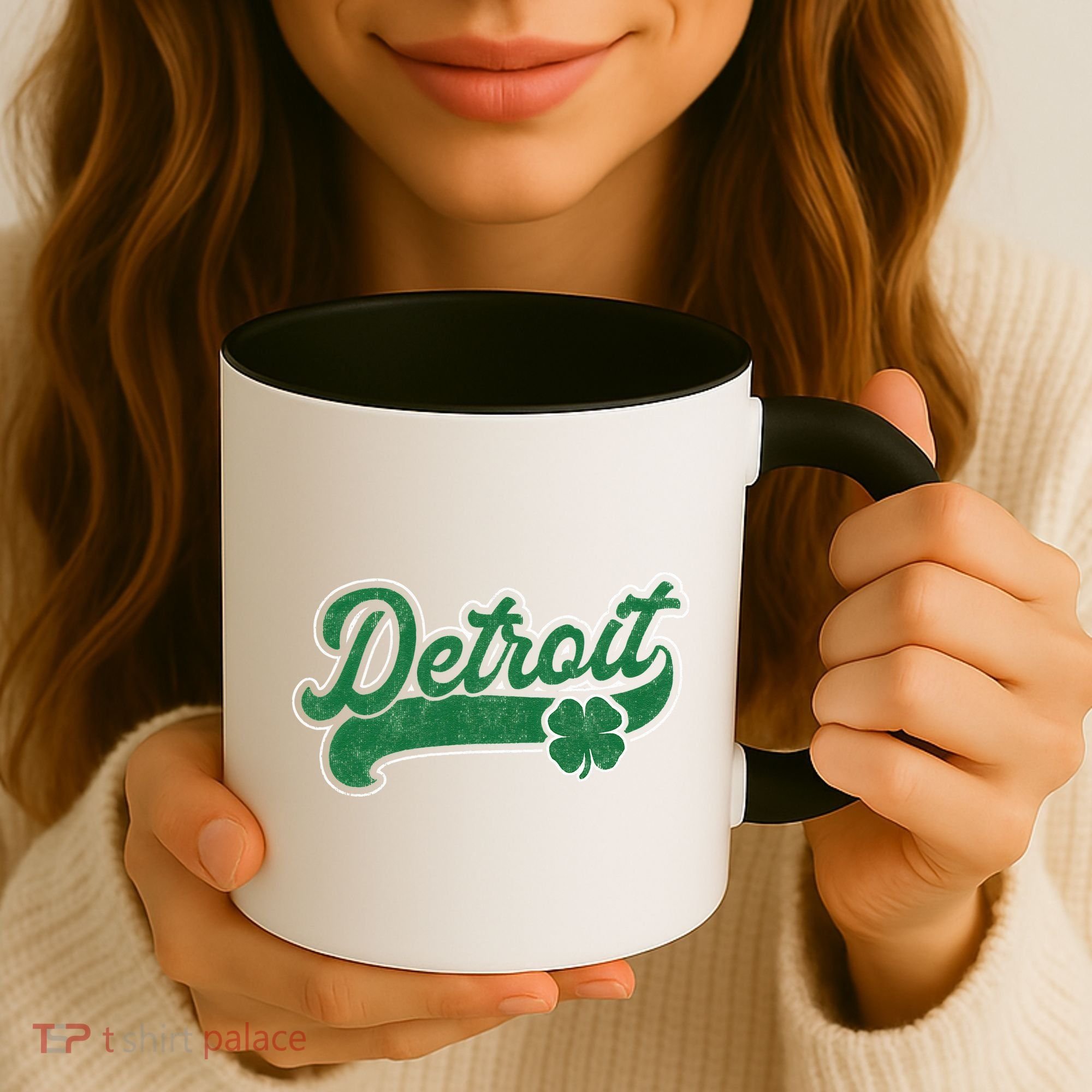 Detroit St. Patrick's Day Shamrock Saint Paddy's Irish Coffee Mug
