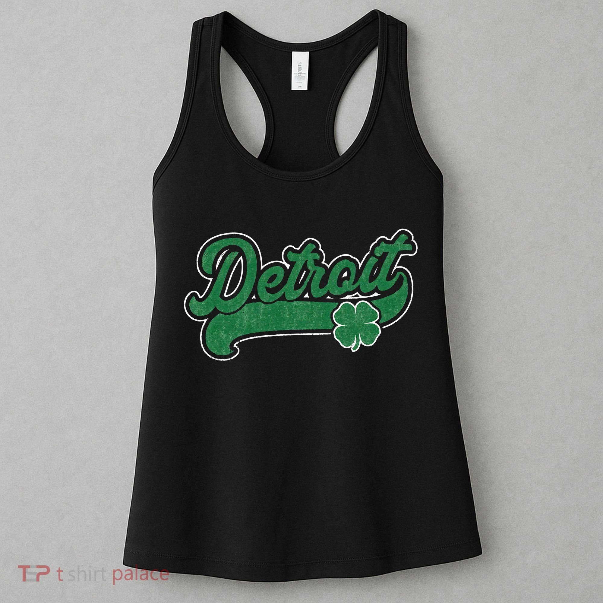 Detroit St. Patrick's Day Shamrock Saint Paddy's Irish Women's Tank Top