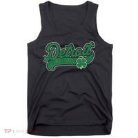Detroit St. Patrick's Day Shamrock Saint Paddy's Irish Tank Top thumb 0