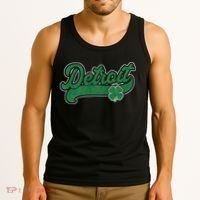 Detroit St. Patrick's Day Shamrock Saint Paddy's Irish Tank Top thumb 3