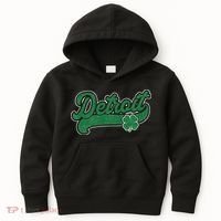 Detroit St. Patrick's Day Shamrock Saint Paddy's Irish Kids Hoodie thumb 0