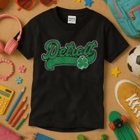 Detroit St. Patrick's Day Shamrock Saint Paddy's Irish Kids T-Shirt thumb 3