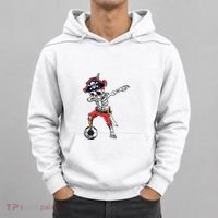 Dabbing Skeleton Pirate Soccer Ball Halloween Costume Day Hoodie thumb 0