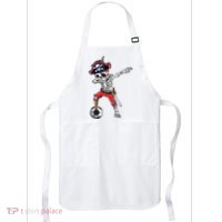 Dabbing Skeleton Pirate Soccer Ball Halloween Costume Day Apron thumb 0