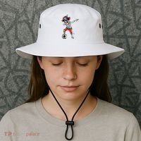 Dabbing Skeleton Pirate Soccer Ball Halloween Costume Day Bucket Hat thumb 3