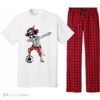 Dabbing Skeleton Pirate Soccer Ball Halloween Costume Day Pajama Set thumb 0