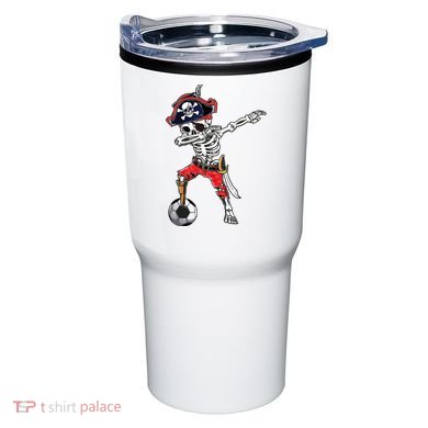 Dabbing Skeleton Pirate Soccer Ball Halloween Costume Day Tumbler