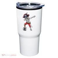 Dabbing Skeleton Pirate Soccer Ball Halloween Costume Day Tumbler thumb 0