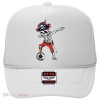 Dabbing Skeleton Pirate Soccer Ball Halloween Costume Day Hat thumb 0