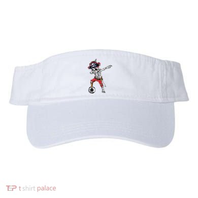 Dabbing Skeleton Pirate Soccer Ball Halloween Costume Day Visor