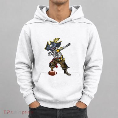 Dabbing Skeleton Pirate Football Lover Halloween Costume Hoodie