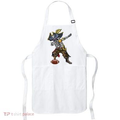 Dabbing Skeleton Pirate Football Lover Halloween Costume Apron