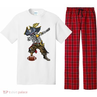 Dabbing Skeleton Pirate Football Lover Halloween Costume Pajama Set