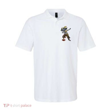 Dabbing Skeleton Pirate Football Lover Halloween Costume Polo