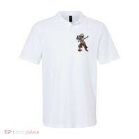 Dabbing Skeleton Pirate Football Lover Halloween Costume Polo thumb 0