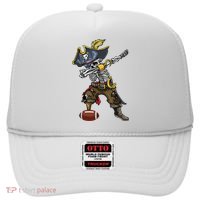 Dabbing Skeleton Pirate Football Lover Halloween Costume Hat thumb 0