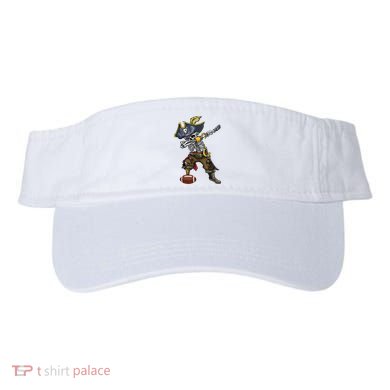 Dabbing Skeleton Pirate Football Lover Halloween Costume Visor