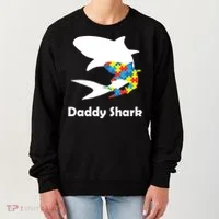 Daddy Shark Puzzles Autism Awareness Women's Sweatshirt thumb 0