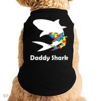 Daddy Shark Puzzles Autism Awareness Doggie Tank thumb 0