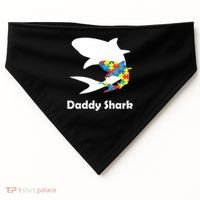 Daddy Shark Puzzles Autism Awareness USA-Made Doggie Bandana thumb 0