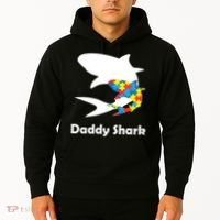 Daddy Shark Puzzles Autism Awareness Hoodie thumb 2