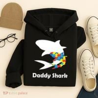 Daddy Shark Puzzles Autism Awareness Hoodie thumb 4