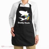 Daddy Shark Puzzles Autism Awareness Apron thumb 2