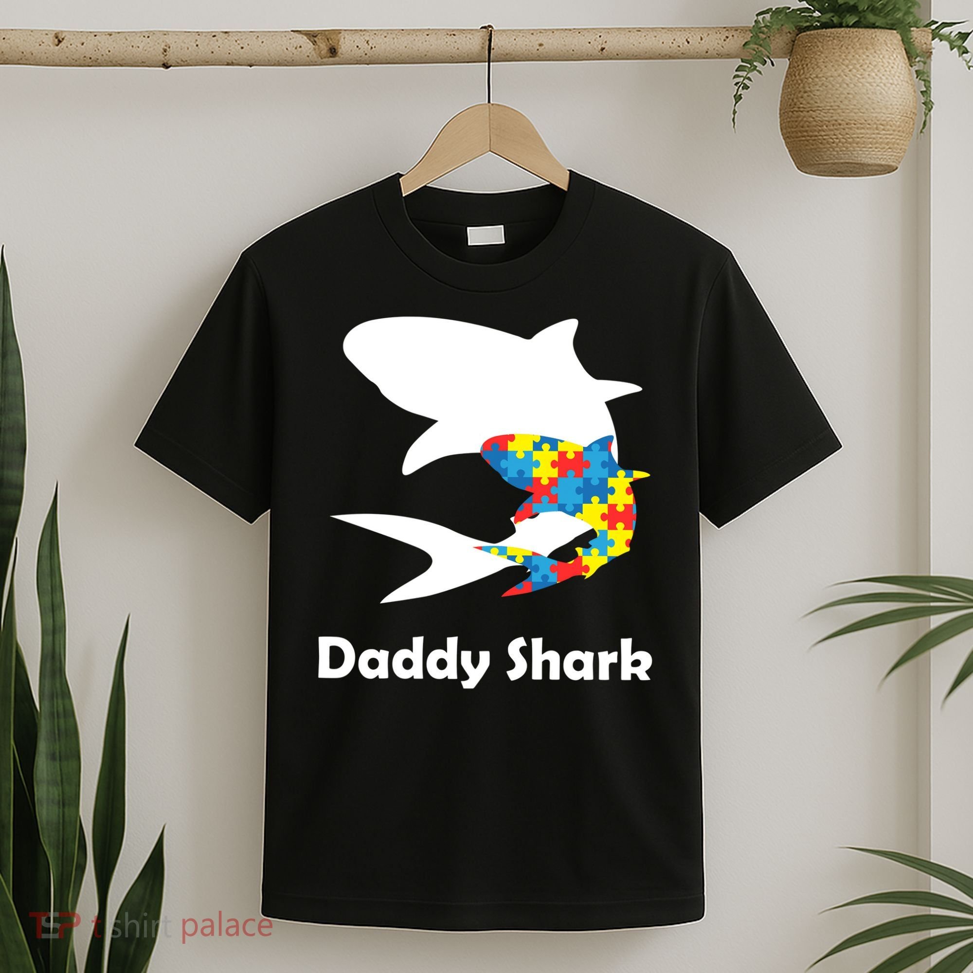 Daddy Shark Puzzles Autism Awareness T-Shirt