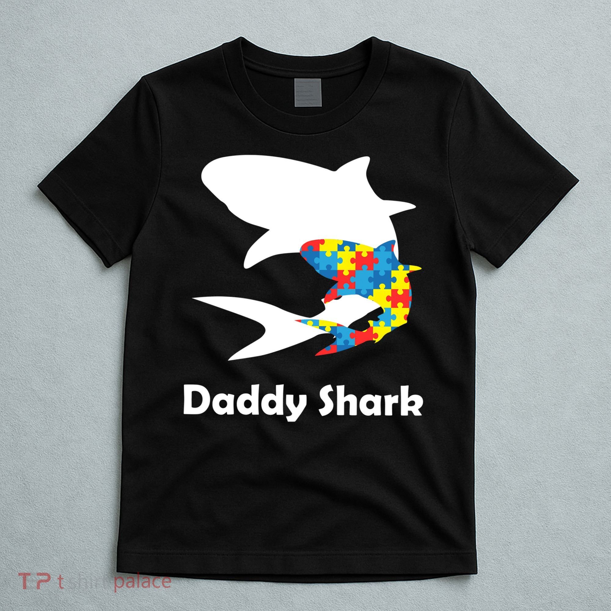 Daddy Shark Puzzles Autism Awareness T-Shirt